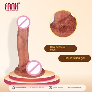 Dildo Realistico a Forma di Genitali Maschili con Testicoli Grandi, per Flirt Femminile e Masturbazione, Pene <span class=keywords><strong>Artificiale</strong></span> Morbido e Impermeabile - Product Image 3