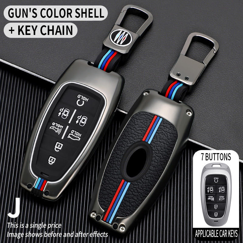 J sept clés couleur pistolet coque unique boucle courte