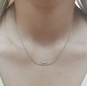 Joyería Loveher, collar <span class=keywords><strong>de</strong></span> gatito delicado a la moda <span class=keywords><strong>de</strong></span> lujo, regalos <span class=keywords><strong>de</strong></span> <span class=keywords><strong>Navidad</strong></span>, latón plateado 925, no es fácil <span class=keywords><strong>de</strong></span> desvanecer - Product Image 5