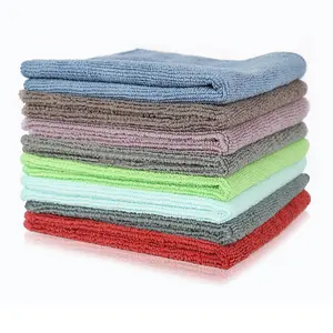 Kitchen Cleaning Cloths Towels Wholesale Premium Custom Logo 30X30Cm 260Gsm Polyester Car Kitchen Household Wrap Knitted Terry Microfiber Cleaning Cloth Towel