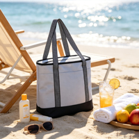 Sac isotherme de shopping 30L en polyester, glacière pour femmes et hommes