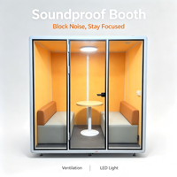 Cabine Acoustique Modulaire Moderne Insonorisée pour Téléphonie, Design Autoportant à Cadre en Aluminium pour Hôtels et Bureaux, Mobile et Facile à Déplacer