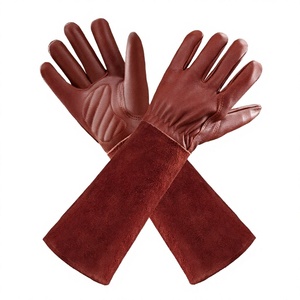 Garden Rose XL <b>Long</b> Sleeve Leather Welding <b>Gloves</b> Protection <b>gloves</b> - Product Image 2