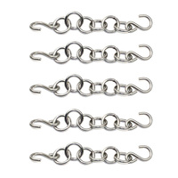 Lot de 5 crochets de débosselage de carrosserie, outil de réparation durable pour bosses et dommages de grêle, chaîne réglable, accessoire automobile