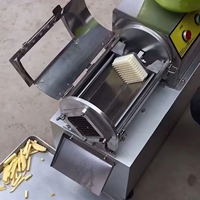 Hete Aanbieding SUS304 RVS Motor-aangedreven Automatische Verstelbare Fruit- en Groentestrip Snijmachine 220V 200-300kg/uur voor