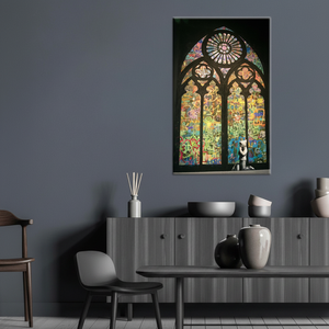 Impression sur toile pour les amateurs de graffitis : Art urbain romantique, toile encollée - Product Image 3