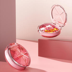 पोर्टेबल मिनी गोली बॉक्स बहु-रंग छोटे आयताकार प्लास्टिक आयोजक तीन भोजन के लिए दिन एल्यूमीनियम दवा अनुस्मारक भोजन के लिए - Product Image 5