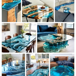 Nhựa Kit không có bong bóng tinh thể rõ ràng nhựa Epoxy cho chế biến gỗ lớp phủ đúc bảng Top Bar Top nghệ thuật độ bóng cao kết thúc đôi - Product Image 5