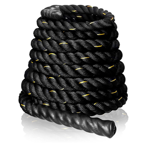 Cuerda de Arrastre para Trineo de Competición, 12m, 38mm, Dacrón Poliéster, Resistente, para Entrenamiento de Fuerza, con Ganchos Amarillos, Capacidad de Carga de 500kg - Product Image 1