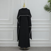 MEXIZO B2B Ensemble 2 pièces personnalisé Robe Abaya en tissu Air Layer ornée de perles, Robe longue pour femme, Mode Aïd, Vêtements musulmans