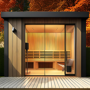 Jardín tradicional vapor seco 2 personas Sauna vapor al aire libre baño cedro al aire libre Sauna con cabina de <span class=keywords><strong>Spa</strong></span> - Product Image 5