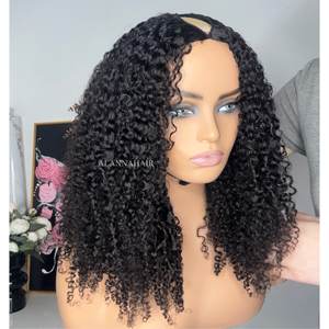 <span class=keywords><strong>Parrucca</strong></span> V-Part <span class=keywords><strong>Afro</strong></span> Kinky Curly di Alta Qualità, 100% <span class=keywords><strong>Capelli</strong></span> Umani <span class=keywords><strong>Veri</strong></span> con Cuticola Intatta, <span class=keywords><strong>Capelli</strong></span> Vergini Grezzi, Facile da Installare Senza Colla - Product Image 3