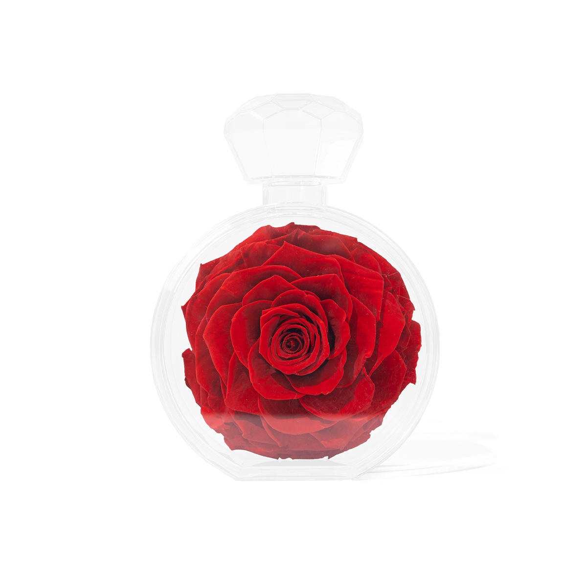 Single red round bottle