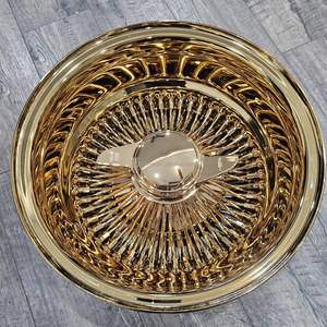 Rines Dayton Styles 13/14/15 de Acero Cromado Invertido / Triple Dorado / Totalmente Dorado 5x114.3, Diseño Cóncavo, Ajuste Universal - Product Image 1