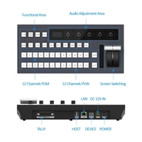 Panneau de commande de commutateur vidéo TYST VMix TV-1800VB, panneau d'enregistrement vidéo 12 canaux pour la diffusion TV en direct