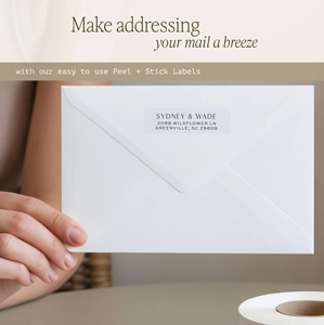 Étiquettes d'<span class=keywords><strong>adresse</strong></span> personnalisées sur rouleaux, autocollants d'<span class=keywords><strong>adresse</strong></span> de retour de mariage personnalisés, étiquettes blanches transparentes pour enveloppes d'envoi - Product Image 5