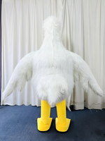 Costume de mascotte gonflable drôle en forme de grande oie blanche, tenue de poupée animale pour spectacle, cérémonie d'ouverture et décoration de fête