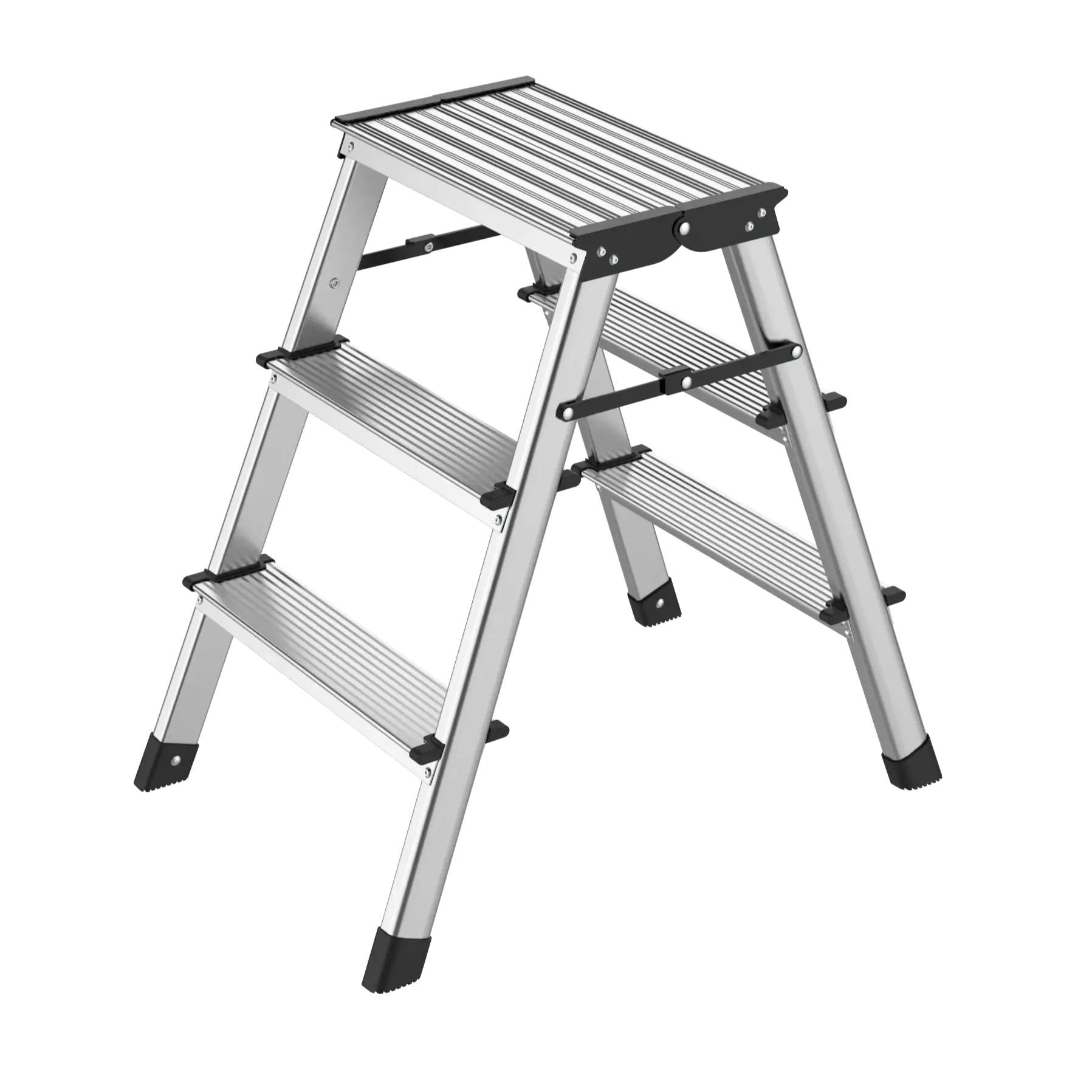 EN14183 escalera de aluminio taşınabilir merdiven alüminyum merdiven katlanabilir merdivenler 2 adım dışkı merdiven ev için