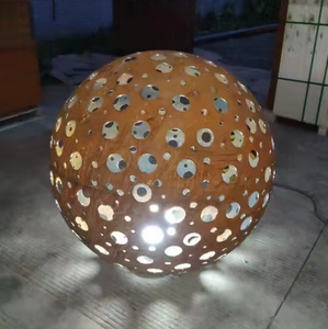 Lámpara de Jardín Tipo Bollard, Libre de Mantenimiento, Color Naranja Marrón, con Luces de Exterior de Corten - Product Image 6