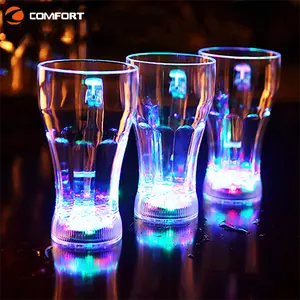 Wholesale Promotion Liquid Sensor Led Cup Party Drinking Glass Led Beer Glass For Bar