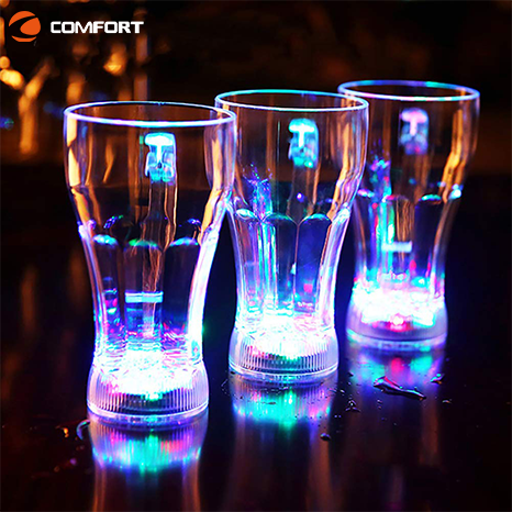 Wholesale Promotion Liquid Sensor Led Cup Party Drinking Glass Led Beer Glass for bar
