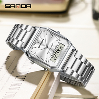 Relojes de Pulsera Digitales SANDA 747 Deportivos Resistentes al Agua con Cronómetro para Hombre y Mujer, Reloj de Cuarzo Analógico Electrónico con Alarma y Visualización de Semana