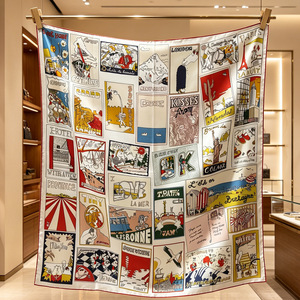 Pañuelo de Seda Twill de 14mm, 100% Seda de Morera, 90x90cm, Cuadrado, Protección Solar, Chal de Lujo para Playa, Venta al por Mayor - Product Image 2