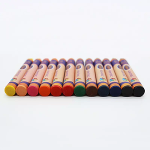 Ensemble <span class=keywords><strong>de</strong></span> crayons <span class=keywords><strong>de</strong></span> <span class=keywords><strong>cire</strong></span> <span class=keywords><strong>de</strong></span> haute qualité avec logo personnalisé, couleurs brillantes multiples, ensemble <span class=keywords><strong>de</strong></span> crayons soyeux pour enfants, dessin - Product Image 1
