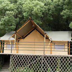 Tente de glamping de luxe personnalisée en toile colorée, imperméable, quatre saisons, en fibre de verre/carbone, pour hôtel et extérieur - Product Image 2