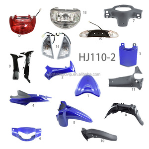 Garde-boue en plastique noir et bleu personnalisé pour moto HJ110, pièces de véhicule complètes, éclairage pour moto - Product Image 6