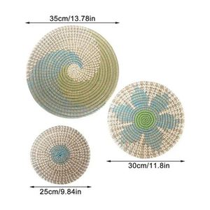 Trang trí de dessus commode bài viết En rotin trang trí artisanales bols Bois Forme LUNE murale turque Esthetique Salle bains - Product Image 4