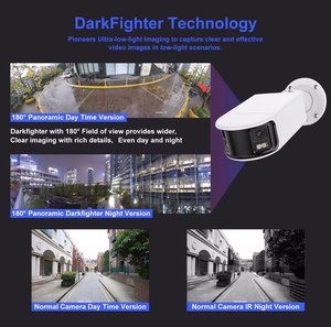 Caméra IP POE OEM CCTV 8MP à double objectif panoramique, caméra bullet 180 degrés, détection intelligente des personnes/véhicules, alarme, conversation bidirectionnelle - Product Image 6