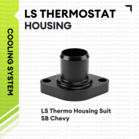 Boîtier de thermostat en aluminium anodisé noir pour LS Chevy