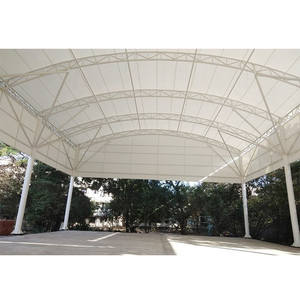 Couverture de terrain de padel panoramique en structure d'acier à membrane architecturale en PVDF personnalisée pour l'extérieur, tente de toit sportive en PVC - Product Image 6