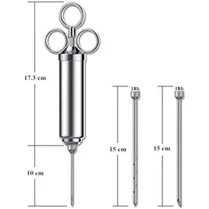 Meat Injector Syringe Stainless Steel Outdoor Meat Kit