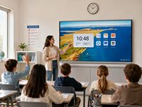 Écran plat interactif avec impression de logo OEM, résolution 4K de 65 pouces, 40 points tactiles pour usage bureautique/éducatif