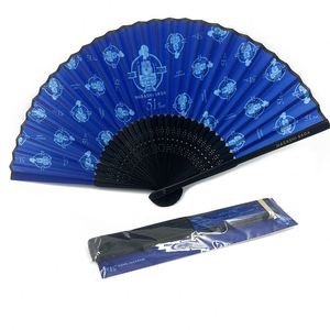 Abanicos Plegables Personalizados con Diseño Floral, Abanicos de Seda y Bambú, Empaque de Cartón, Logotipo Grabado con Láser, Regalos de Estilo Japonés - Product Image 1