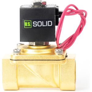 États-Unis Vanne solénoïde en laiton massif 1 pouce 12V CC normalement fermée pour le contrôle de l'eau - Product Image 1