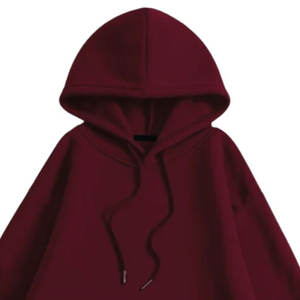 Sweat à capuche décontracté pour homme en gros, couleur unie, épaules tombantes, cordon de serrage, 100% polyester coton tissé, vêtement décontracté, écologique - Product Image 2