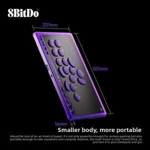 คอนโทรลเลอร์ 8BitDo Arcade สำหรับ Switch/PC จอยสติ๊กเกมแพด ปุ่มตั้งโปรแกรมได้ อุปกรณ์เสริมเกม 80FG02 80FG02 เชื่อมต่อไร้สาย เพลิดเพลินไปกับการเล่น - Product Image 4