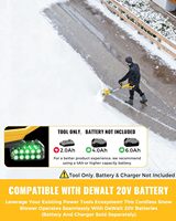 Pelle à neige sans fil 20V de qualité professionnelle, portable, en plastique, sans balais, avec poignée, alimentée par batterie, pour le déneigement en gros