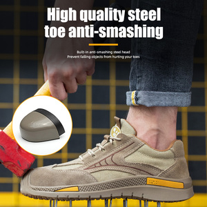 Jiankun รองเท้าเซฟตี้หุ้มฉนวนกัน6KV ของผู้ชายรองเท้าบูทเหล็กกันลื่นสำหรับทำงานแฟชั่นคุณภาพสูง - Product Image 5