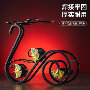 ชั้นวางไวน์เหล็กสำหรับใช้ในบ้าน ความจุ 5-9 แก้ว ดีไซน์หรูหรา สีดำบรอนซ์ ที่วางแก้วไวน์ ชั้นวางโชว์ - Product Image 1