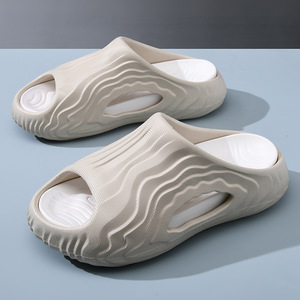 Men's EVA Slides Thick Sole Non Slip Breathable Outdoor Beach Sandals White Black Gray Green Purple <b>Orange</b> - Product Image 4