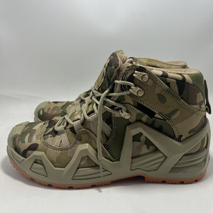 Botas de Senderismo de Media Caña SF07 de Cuero Vacuno con Camuflaje, Calzado Táctico Resistente para Exteriores - Product Image 3