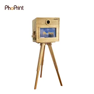 Properti latar belakang Stan foto 18.5 inci murah print Vintage Dslr Photo Booth