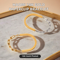 Bracelet chaîne bicolore en acier inoxydable Gaovo, plaqué or, bijou tendance pour femme, usage quotidien