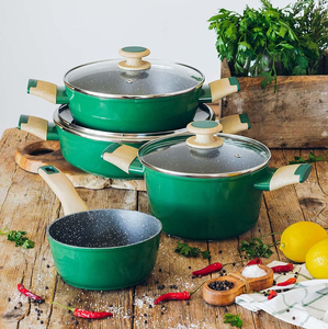 Série de meilleures ventes 2026 : Batterie de cuisine en aluminium avec revêtement antiadhésif interne, casseroles et poêles - Product Image 1