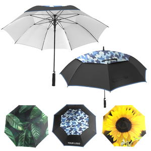 Large Patio 68 72 Inch Golf Umbrella With UPF 50 Plus Sun Protection Golf Umbrella Silver Coated Inner Layer - Product Image 2