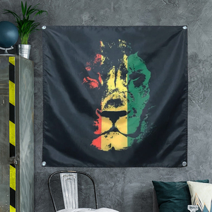 Bandera de Jamaica con León Rasta <span class=keywords><strong>Reggae</strong></span>, Poliéster, 3x3 Pies, para Colgar en la Pared, 4 Ojales, Bandera Personalizada para Interiores, Música Rock - Product Image 5